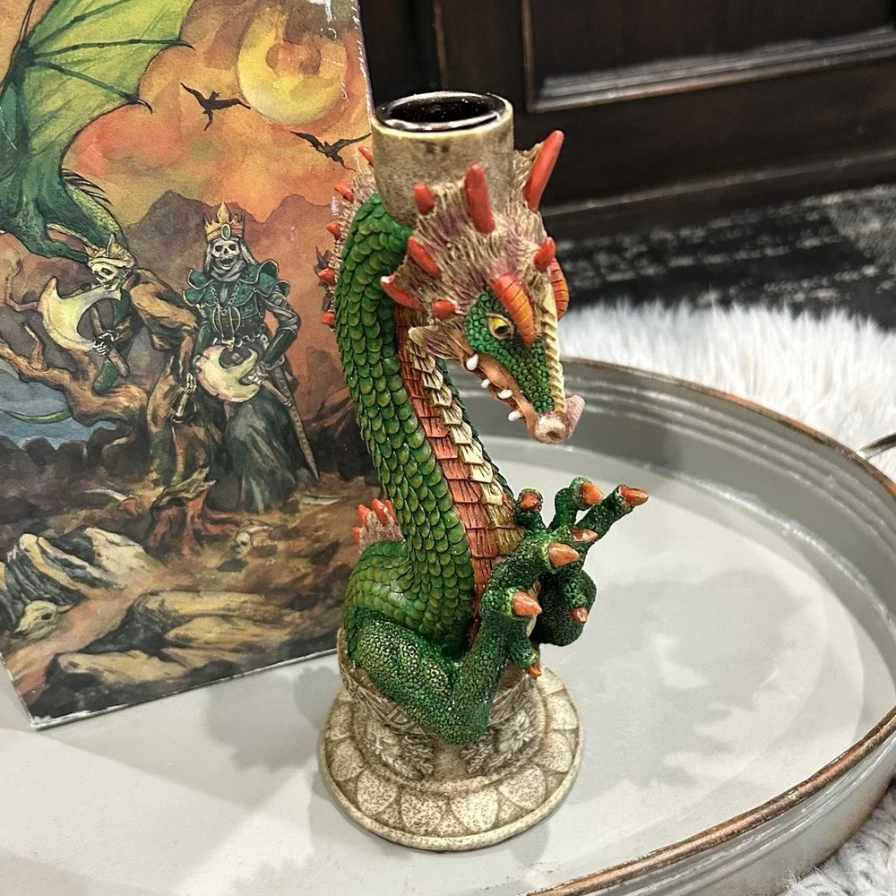 Vintage Rare Myth & Legends Summit Collection Dragon‎ Candle Stick Holder
